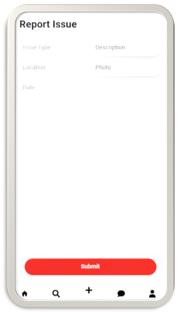 Report Issue Screen